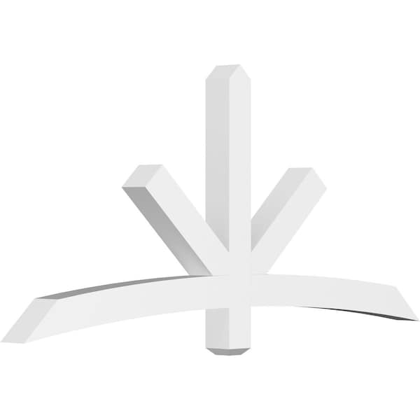 Ekena Millwork Alberta Architectural Grade PVC Gable Bracket, 72"W x 33"H x 4"D x 4"F, 11/12 Pitch GBP072X33X0404ALB00 - main